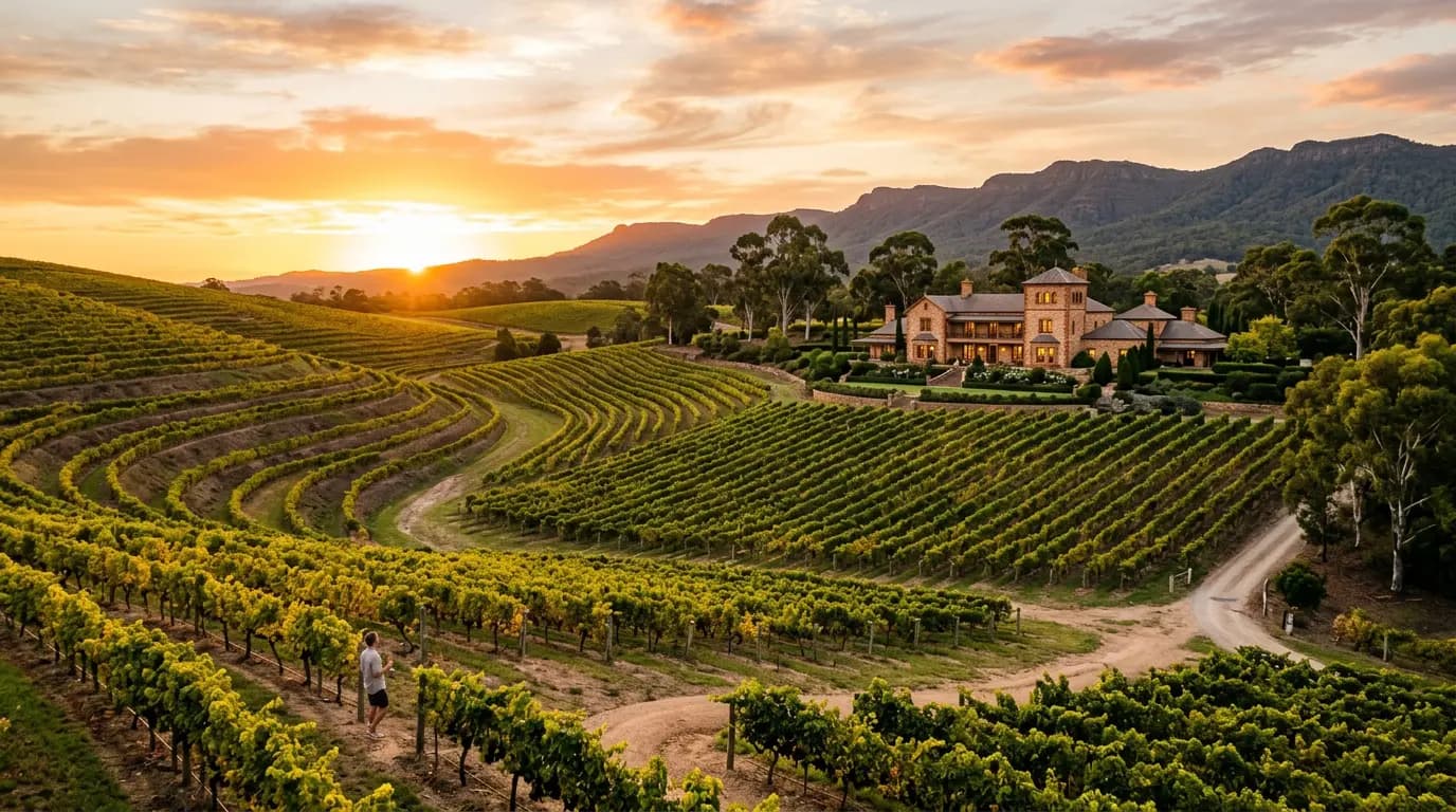 Cavaro Estate Australian Vineyard Terraces